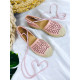 Dámske ružové sandálky - espadrilky