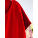 Červené oversize šaty s vreckami