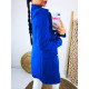 Elegantné modré predĺžené sako