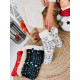 Fialové vianočné ponožky s brmbolcami