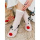Staroružové zateplené vianočné ponožky so sobom