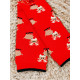 Červené vianočné termo ponožky