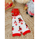 Biele vianočné termo ponožky 