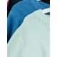 Dámsky modrý úpletový sveter