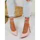 Dámske ružové sandálky so šnurovaním