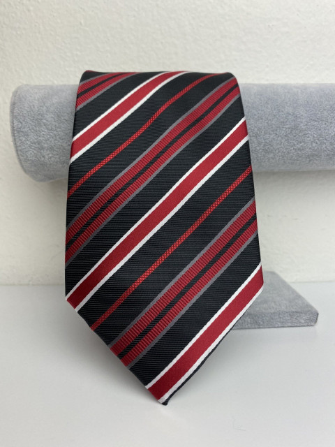 Pánska čierno-bordová kravata 1