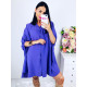 Oversize fialové košeľové šaty - KAZ