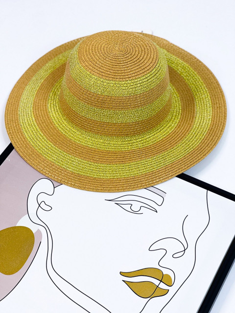Dámsky hnedý slamený klobúk