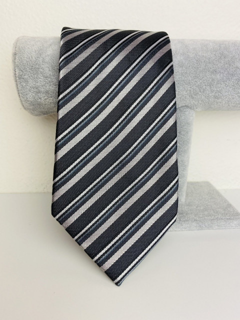 Pánska tmavá sivá kravata