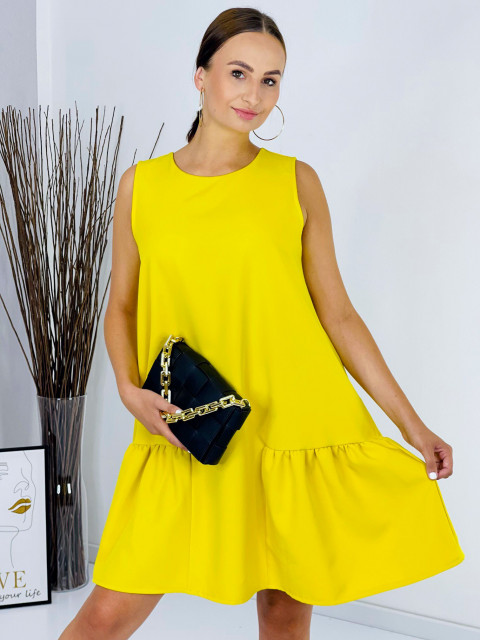 Dámske žlté volánové šaty Auora