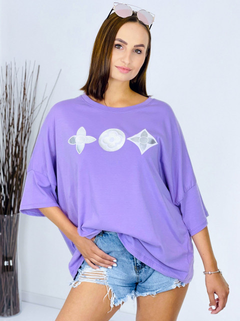 Dámske fialové oversize tričko Louisa