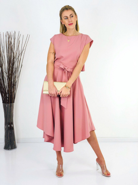 Dámsky ružový komplet sukňa+top