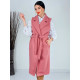 Ružová kabátová vesta s opaskom