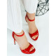 Extravagantné červené sandále Lomea