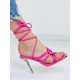 Exkluzívne dámske sandále so šnurovačkou - ružové