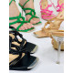 Exkluzívne dámske sandále so šnurovačkou - ružové