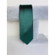 Pánska tmavá zelená saténová úzka kravata