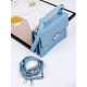 Dámska elegantná prešívaná kabelka s remienkom - modrá