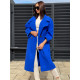 Dámsky oversize kabát - modrý