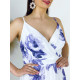 Dámske spoločenské šaty pre moletky s kvetovanou potlačou - fialové