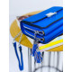 Dámska malá kabelka so strapcami a remienkom - tmavo modrá