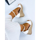 Dámske biele sandále na platforme LORA