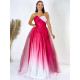 Dámske dlhé exkluzívne ružové spoločenské šaty