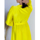 Dámske dlhé spoločenské šaty s dlhým rukávom Vanes - žlté