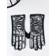 Dámske sivé metalické rukavice SELA