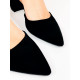 Dámske semišové sandále na nízkom opätku - čierne