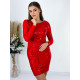 Elegantné červené šaty s flitrami ANY