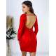 Elegantné červené šaty s flitrami ANY