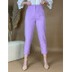 Dámske fialové nohavice s vysokým pásom
