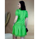 Dámske elegantné šaty s gombíkmi - zelené