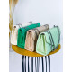 Dámska prešívaná kabelka s remienkom - svetlo zelená