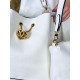 Dámska biela kabelka s kapsičkou