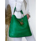 Dámska zelená kabelka s kapsičkou