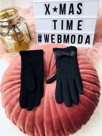 Dámske rukavice s mašľou