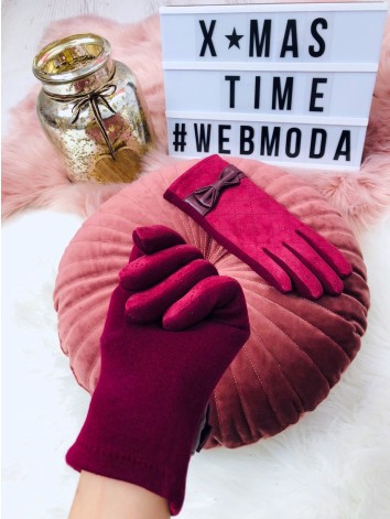 Dámske rukavice s mašľou