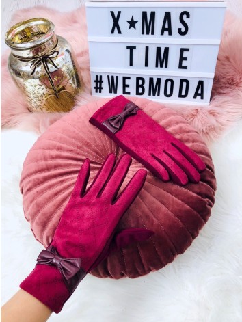 Dámske rukavice s mašľou