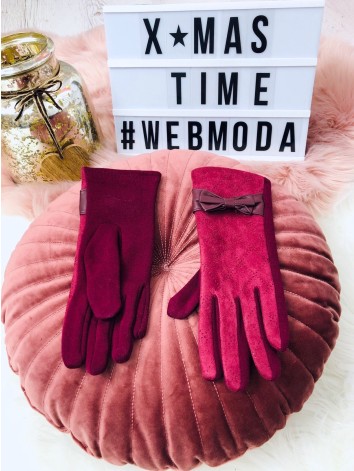 Dámske rukavice s mašľou