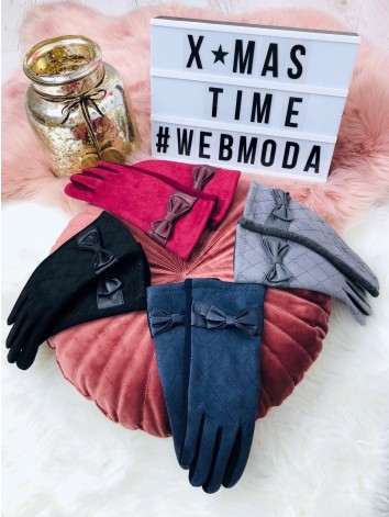 Dámske rukavice s mašľou