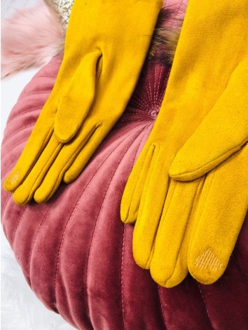 Dámske rukavice s pravou kožušinkou