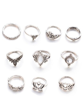 Set dámskych prsteňov Boho 2