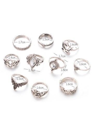 Set dámskych prsteňov Boho 2