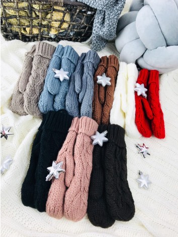 Dámske pletené rukavice