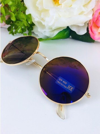 Dámske zlaté slnečné okuliare