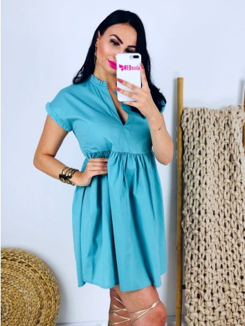 Košeľové šaty v zelenej farbe