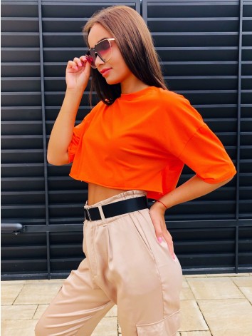 Dámsky oranžový crop top