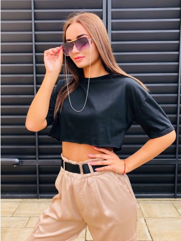 Dámsky čierny crop top
